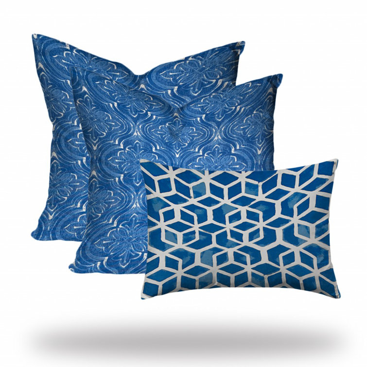 HomeRoots Coastal Indoor/Outdoor Reversible Pillow Cover Wayfair